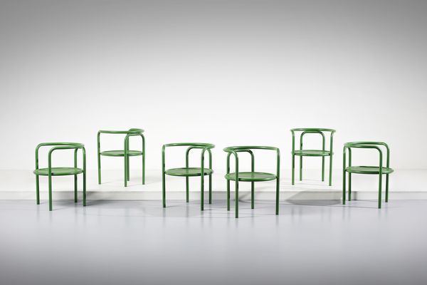 AULENTI GAE (1927 - 2012) : Sei poltroncine della serie Locus Solus per Poltronova, Firenze  - Asta Asta 447 | DESIGN E ARTI DECORATIVE DEL NOVECENTO Online - Associazione Nazionale - Case d'Asta italiane