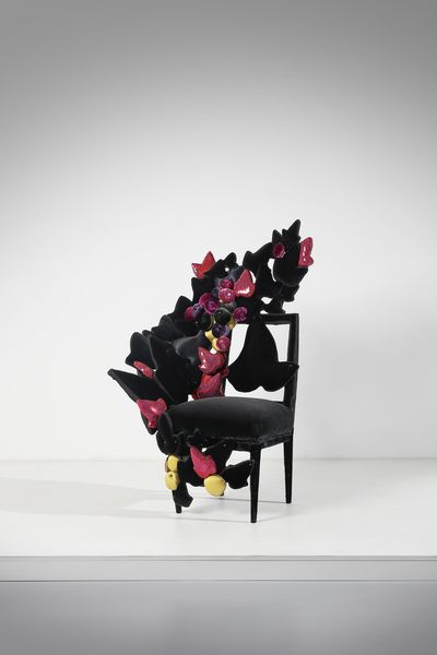 TOLOMEO CARLA (n. 1945) : Black and Gold Sedia-scultura  - Asta Asta 447 | DESIGN E ARTI DECORATIVE DEL NOVECENTO Online - Associazione Nazionale - Case d'Asta italiane