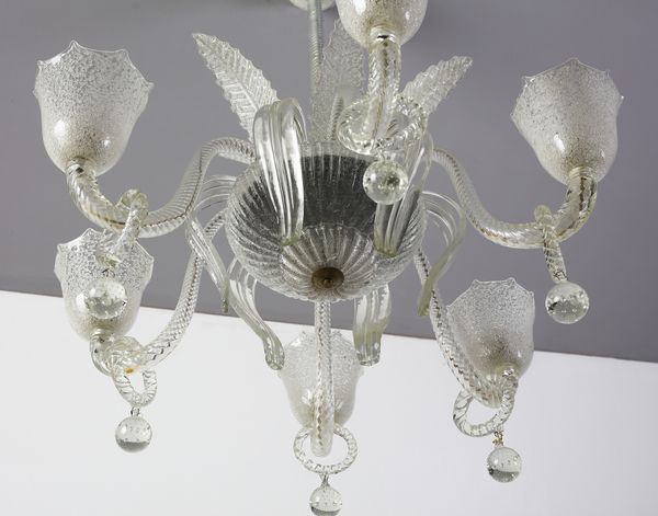 BAROVIER & TOSO : Lampada a sospensione a sei luci, Murano  - Asta Asta 447 | DESIGN E ARTI DECORATIVE DEL NOVECENTO Online - Associazione Nazionale - Case d'Asta italiane