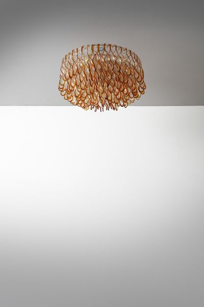 TOSO AURELIANO (1884 - 1979) : Lampada a sospensione a sette luci della serie Elica, Venezia Murano  - Asta Asta 447 | DESIGN E ARTI DECORATIVE DEL NOVECENTO Online - Associazione Nazionale - Case d'Asta italiane