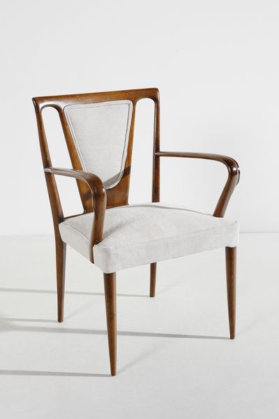 PARISI ICO (1916 - 1996) : Coppia di poltroncine con schienale a trapezio per Ariberto Colombo, Cant  - Asta Asta 447 | DESIGN E ARTI DECORATIVE DEL NOVECENTO Online - Associazione Nazionale - Case d'Asta italiane