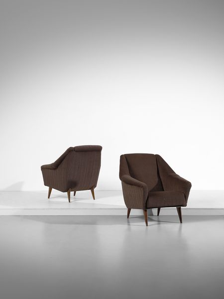 DE CARLI CARLO (1910 - 1999) : attribuito. Coppia di poltrone probabile variante del mod. 802 per Cassina  - Asta Asta 447 | DESIGN E ARTI DECORATIVE DEL NOVECENTO Online - Associazione Nazionale - Case d'Asta italiane