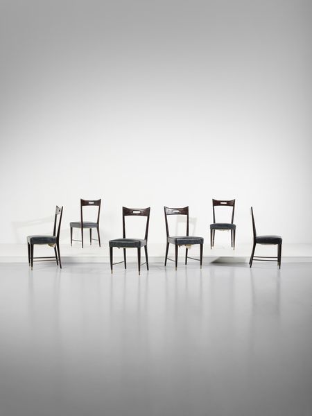 MANIFATTURA ITALIANA : Sei sedie  - Asta Asta 447 | DESIGN E ARTI DECORATIVE DEL NOVECENTO Online - Associazione Nazionale - Case d'Asta italiane