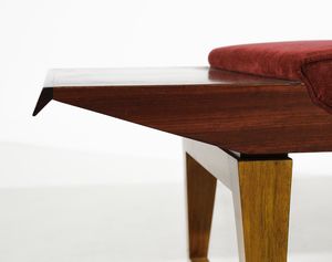 MANIFATTURA ITALIANA : Coppia di panchette  - Asta Asta 447 | DESIGN E ARTI DECORATIVE DEL NOVECENTO Online - Associazione Nazionale - Case d'Asta italiane