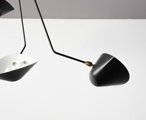 MOUILLE SERGE (1922 - 1988) : Lampada da soffitto Spider a cinque bracci fissi angolati  - Asta Asta 447 | DESIGN E ARTI DECORATIVE DEL NOVECENTO Online - Associazione Nazionale - Case d'Asta italiane