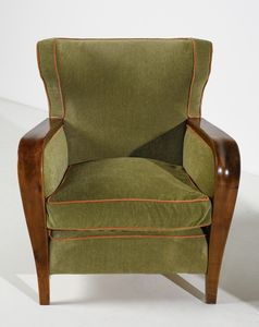 BEGA MELCHIORRE (1898 - 1976) : attribuito. Coppia di poltrone  - Asta Asta 447 | DESIGN E ARTI DECORATIVE DEL NOVECENTO Online - Associazione Nazionale - Case d'Asta italiane