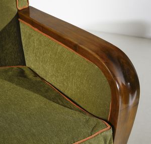 BEGA MELCHIORRE (1898 - 1976) : attribuito. Coppia di poltrone  - Asta Asta 447 | DESIGN E ARTI DECORATIVE DEL NOVECENTO Online - Associazione Nazionale - Case d'Asta italiane