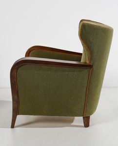 BEGA MELCHIORRE (1898 - 1976) : attribuito. Coppia di poltrone  - Asta Asta 447 | DESIGN E ARTI DECORATIVE DEL NOVECENTO Online - Associazione Nazionale - Case d'Asta italiane