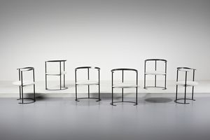 CACCIA DOMINIONI LUIGI (1913 - 2016) - Sei poltroncine mod. P4 Catilina per Azucena, Milano