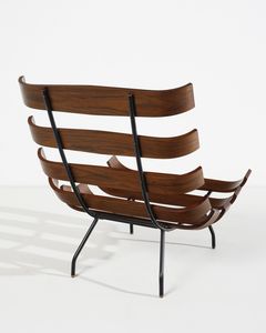CARLO HAUNER (1927-1997) & MARTIN EISLER (1913-1977) : Poltrona mod. Costela per Forma, Brasile  - Asta Asta 447 | DESIGN E ARTI DECORATIVE DEL NOVECENTO Online - Associazione Nazionale - Case d'Asta italiane