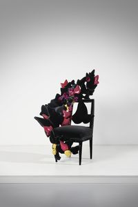 TOLOMEO CARLA (n. 1945) - Black and Gold Sedia-scultura