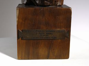 SARTORI AMLETO (1915 - 1962) : Il poeta cognac Scultura, Padova  - Asta Asta 447 | DESIGN E ARTI DECORATIVE DEL NOVECENTO Online - Associazione Nazionale - Case d'Asta italiane