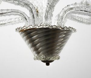 BAROVIER & TOSO : Lampada a sospensione a otto luci, Murano  - Asta Asta 447 | DESIGN E ARTI DECORATIVE DEL NOVECENTO Online - Associazione Nazionale - Case d'Asta italiane