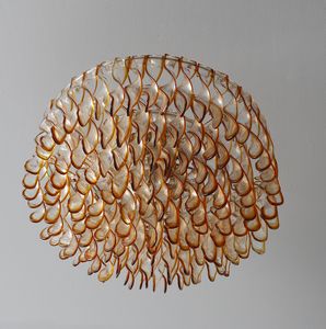 TOSO AURELIANO (1884 - 1979) : Lampada a sospensione a sette luci della serie Elica, Venezia Murano  - Asta Asta 447 | DESIGN E ARTI DECORATIVE DEL NOVECENTO Online - Associazione Nazionale - Case d'Asta italiane
