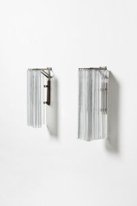 VENINI - Coppia di lampade da parete angolari della serie Trilobo, Murano