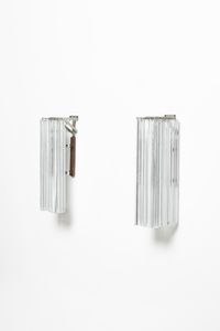 VENINI - Coppia di lampade da parete angolari della serie Trilobo, Murano