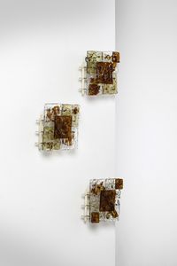 ZUCCHERI TONI (1937 - 2008) - Patchwork Sistema di illuminazione da soffitto o da parete composto da tre elementi per Venini, Murano