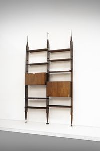 ALBINI FRANCO (1905 - 1977) - Libreria a due campate mod. LB7 per Poggi, Pavia