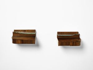 SPADOLINI PIERLUIGI (1922 - 2000) - attribuito. Coppia di comodini pensili