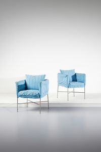 CITTERIO ANTONIO (n. 1950) - Coppia di poltrone mod. Ottomana per B&B Italia