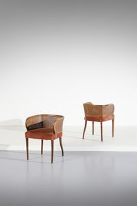 ULRICH GUGLIELMO (1904 - 1977) - Coppia di poltroncine