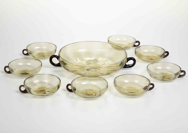 Servizio da macedonia.<BR>Probabilmente Murano, anni �30 del XX secolo.  - Asta Arredo per la Tavola - Associazione Nazionale - Case d'Asta italiane