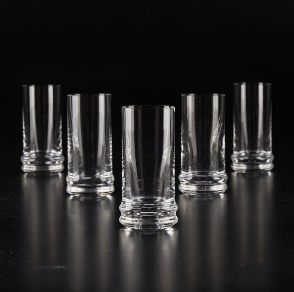 Undici bicchieri.<BR>Colle val d�Elsa, Manifattura Arnolfo di Cambio, 1970 circa.<BR>Probabilmente modello di Sergio Asti.  - Asta Arredo per la Tavola - Associazione Nazionale - Case d'Asta italiane