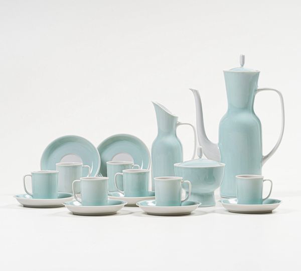 Servizio da caff�.<BR>Doccia, Manifattura Richard Ginori, XX secolo.  - Asta Arredo per la Tavola - Associazione Nazionale - Case d'Asta italiane