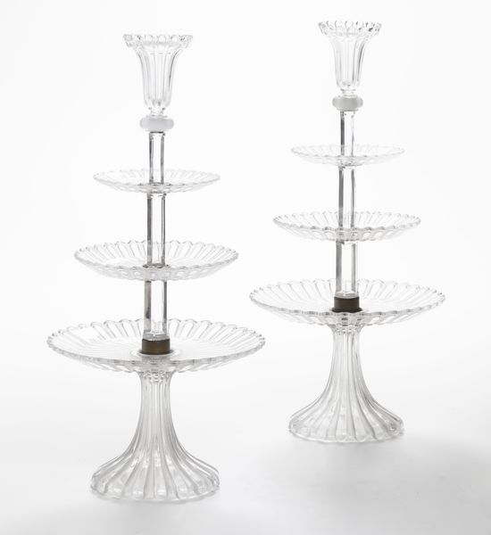 Coppia di alzate.<BR>Francia, Manifattura Baccarat, XX secolo.  - Asta Arredo per la Tavola - Associazione Nazionale - Case d'Asta italiane