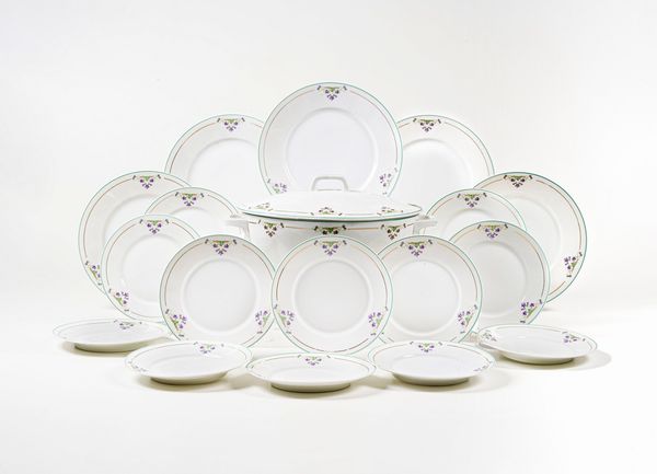 Servizio da tavola.<BR>Germania, Manifattura di Rosenthal, anni �20.  - Asta Arredo per la Tavola - Associazione Nazionale - Case d'Asta italiane