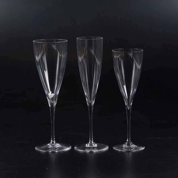 Servizio di calici �Dom P�rignon�.<BR>Francia, Manifattura Baccarat, seconda met� del XX secolo.<BR>  - Asta Arredo per la Tavola - Associazione Nazionale - Case d'Asta italiane