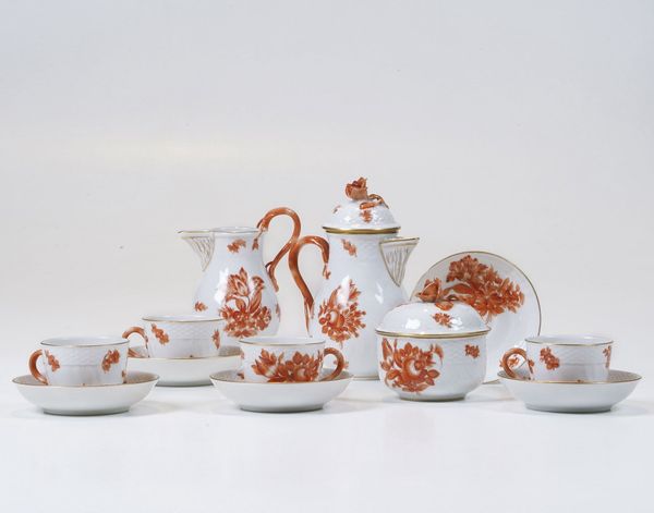 Servizio da caff�.<BR>Ungheria, Manifattura Herend, 1942.<BR>  - Asta Arredo per la Tavola - Associazione Nazionale - Case d'Asta italiane