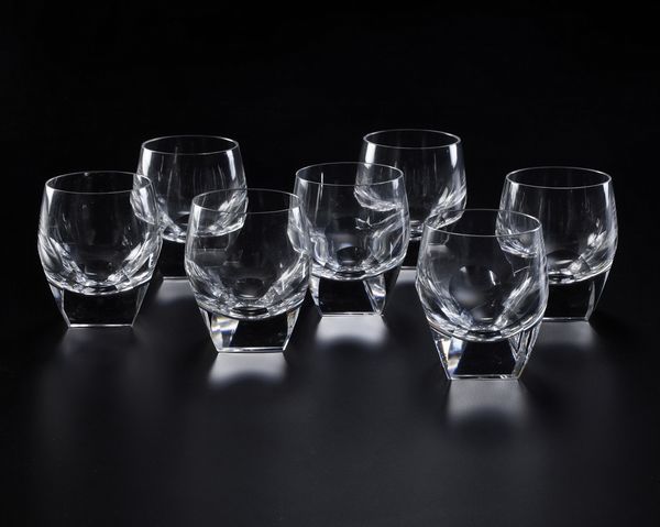 Sette bicchieri Bar.<BR>Boemia, Manifattura Moser, XX secolo.<BR>  - Asta Arredo per la Tavola - Associazione Nazionale - Case d'Asta italiane