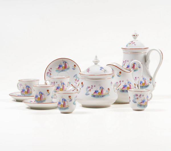 Servizio da caff�<BR>Doccia, Manifattura Ginori, seconda met� del XIX secolo  - Asta Arredo per la Tavola - Associazione Nazionale - Case d'Asta italiane