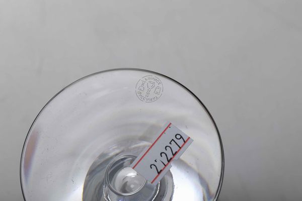 Sei calici, due tumbler da Whiskey modello V�ga, un versatoio.<BR>Francia, Manifattura Baccarat, XX secolo.  - Asta Arredo per la Tavola - Associazione Nazionale - Case d'Asta italiane