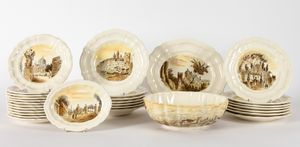 MICHELE CASCELLA : Parte di servizio da tavola.<BR>Laveno, Societ� Ceramica Italiana, 1950 circa.<BR>Design di Michele Cascella (Ortona (CH) 1892-Milano 1989).  - Asta Arredo per la Tavola - Associazione Nazionale - Case d'Asta italiane