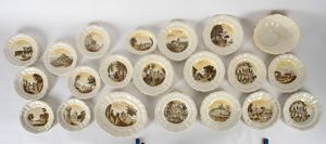 MICHELE CASCELLA : Parte di servizio da tavola.<BR>Laveno, Societ� Ceramica Italiana, 1950 circa.<BR>Design di Michele Cascella (Ortona (CH) 1892-Milano 1989).  - Asta Arredo per la Tavola - Associazione Nazionale - Case d'Asta italiane