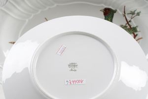 Servizio da cacciagione. <BR>Doccia, Manifattura Richard Ginori, seconda met del XX secolo.  - Asta Arredo per la Tavola - Associazione Nazionale - Case d'Asta italiane