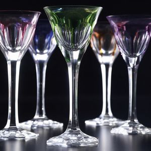 Dieci calici �Adele Melikoff�.<BR>Repubblica Ceca, Manifattura Moser, seconda met� del XX secolo. <BR>  - Asta Arredo per la Tavola - Associazione Nazionale - Case d'Asta italiane