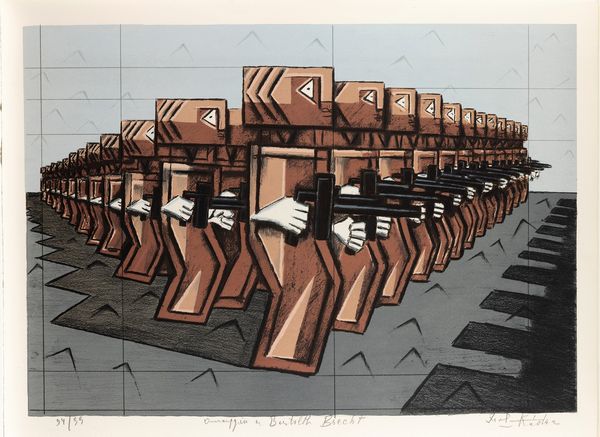 IBRAHIM KODRA : Omaggio a Bertolt Brecht  - Asta Multipli e grafica internazionale - Associazione Nazionale - Case d'Asta italiane