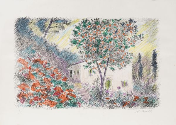 MICHELE CASCELLA : Case in campagna  - Asta Multipli e grafica internazionale - Associazione Nazionale - Case d'Asta italiane