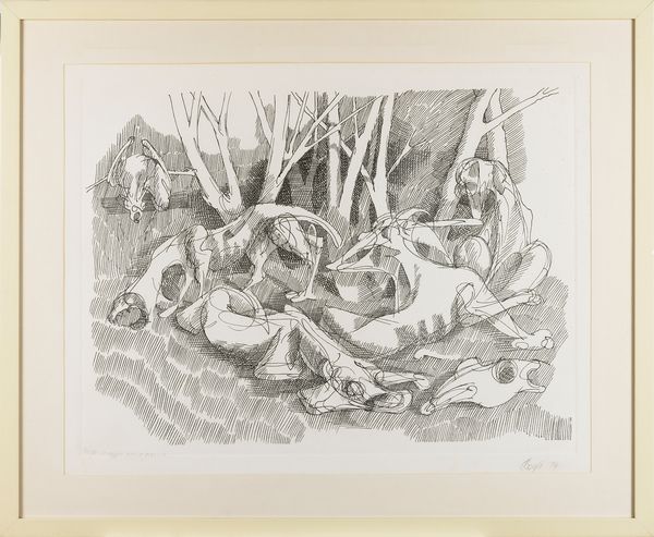 Corrado Cagli : Il pasto delle belve  - Asta Multipli e grafica internazionale - Associazione Nazionale - Case d'Asta italiane