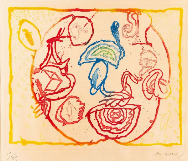 Pierre Alechinsky : Astres et Desastres  - Asta Multipli e grafica internazionale - Associazione Nazionale - Case d'Asta italiane