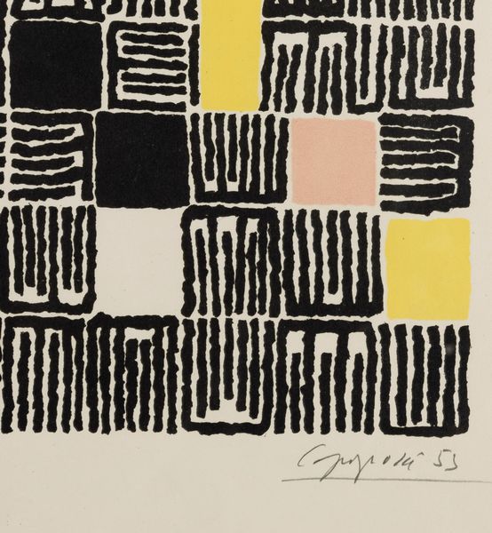 Giuseppe Capogrossi : Senza titolo  - Asta Multipli e grafica internazionale - Associazione Nazionale - Case d'Asta italiane