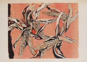 Renato Guttuso - Senza titolo (Pannocchie)