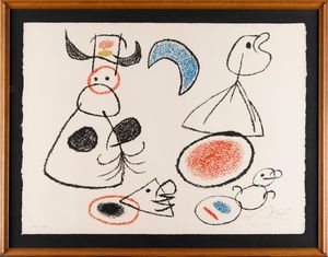 Joan Mirò : One Plate (da Ubu aux Balares)  - Asta Multipli e grafica internazionale - Associazione Nazionale - Case d'Asta italiane
