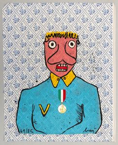 ENRICO BAJ - Figura stupita