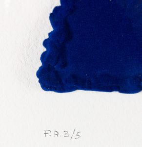 PINO PINELLI : Pittura blu  - Asta Multipli e grafica internazionale - Associazione Nazionale - Case d'Asta italiane
