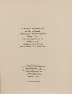 George Rouault : Divertissement  - Asta Multipli e grafica internazionale - Associazione Nazionale - Case d'Asta italiane