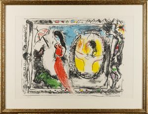 Marc Chagall : Femme avec parapluie  - Asta Multipli e grafica internazionale - Associazione Nazionale - Case d'Asta italiane